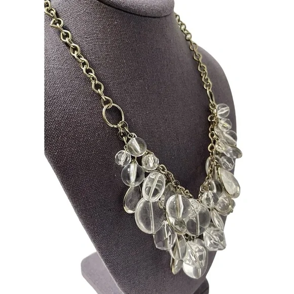 ❤️ Vintage Premier Designs ‘Crystal Clear’ Chandelier Statement Necklace - Picture 4 of 7